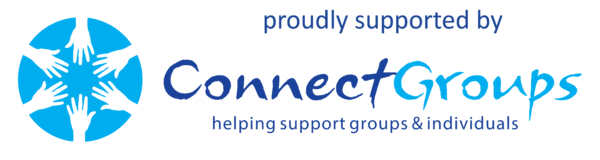 Logo with Proudly supported by ConnectGroups - helping support groups & individuals
