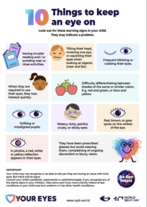 Information sheet on 10 Things to Keep Your Eyes On